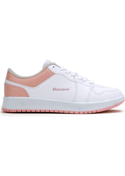 Kadın Sneakers Bağcıklı Gündelik Spor Ayakkabı Pudra