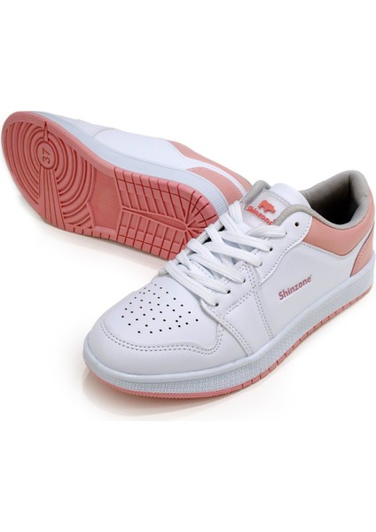 Kadın Sneakers Bağcıklı Gündelik Spor Ayakkabı Pudra