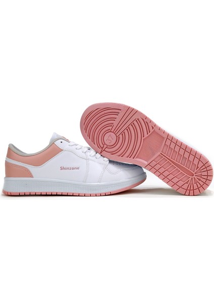 Kadın Sneakers Bağcıklı Gündelik Spor Ayakkabı Pudra