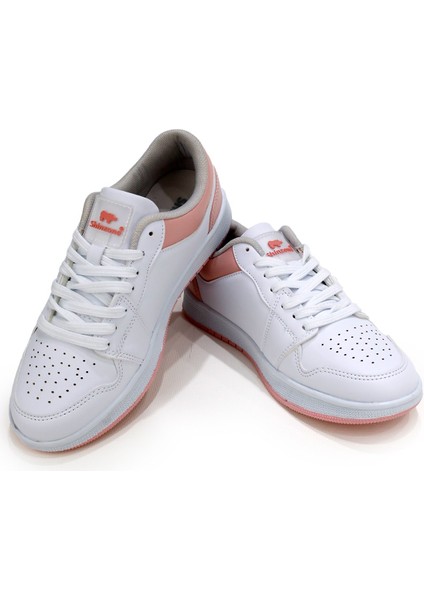 Kadın Sneakers Bağcıklı Gündelik Spor Ayakkabı Pudra