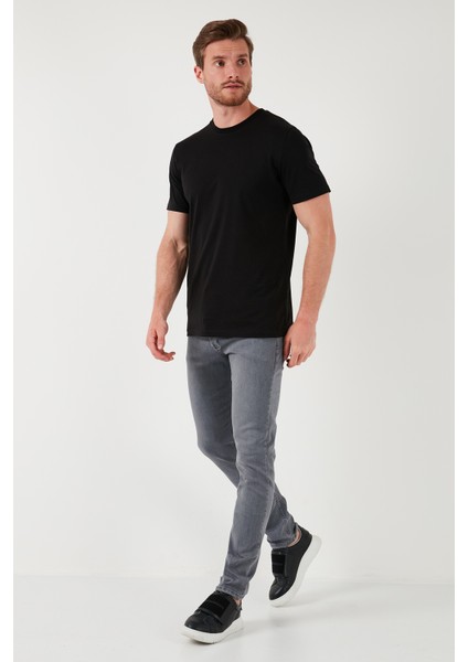 Yüksek Bel Slim Fit Jeans Erkek Kot Pantolon 6440305