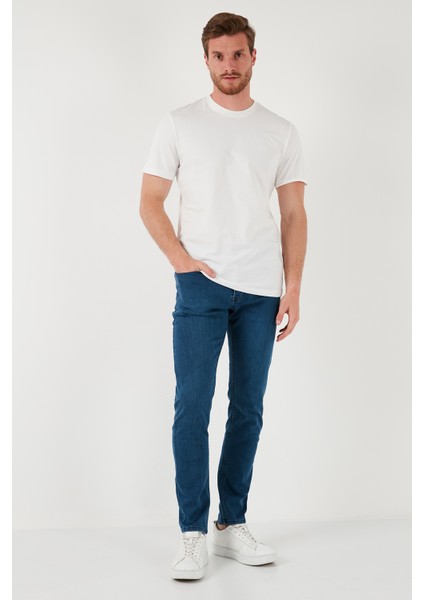 Yüksek Bel Slim Fit Jeans Erkek Kot Pantolon 6440305