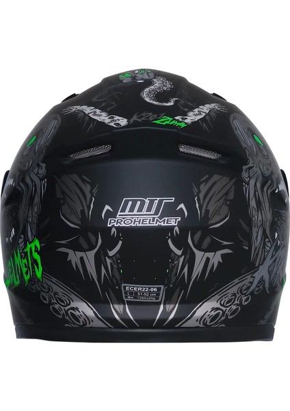 Motosiklet ve Bisiklet Mini Çocuk Kaskı Full Face Ce Sertifikalı Child Motor Kask Black fırsatları