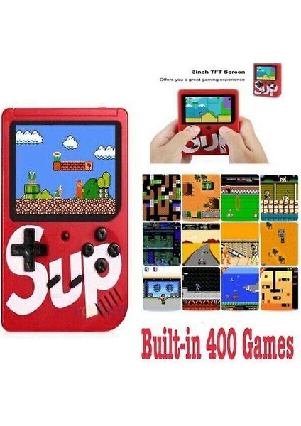 Qasul Gameboy Oyun Konsolu 2 Oyunculu Mini Atari Retro 400 Oyun 3 Inç 400 Nostalji Oyunlu modelleri