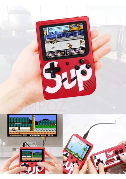 Qasul Gameboy Oyun Konsolu 2 Oyunculu Mini Atari Retro 400 Oyun 3 Inç 400 Nostalji Oyunlu fırsatları