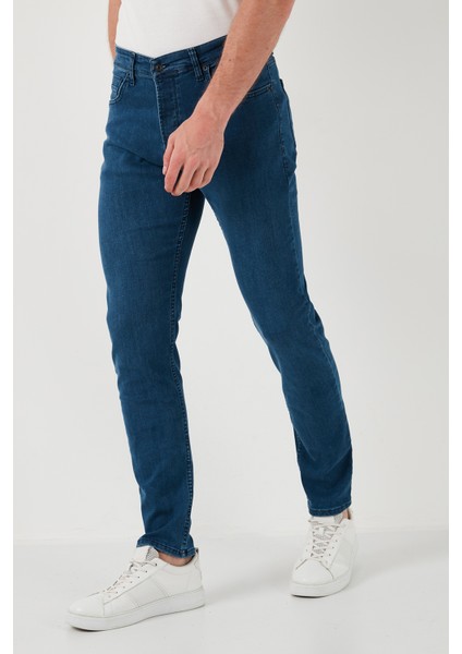 Yüksek Bel Slim Fit Jeans Erkek Kot Pantolon 6440305 fırsatları