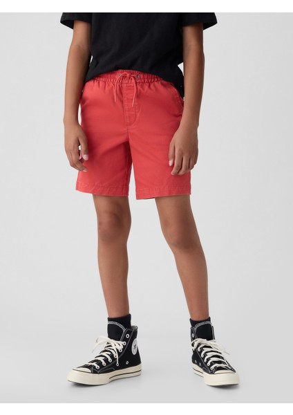Erkek Çocuk Kırmızı Twill Easy Şort