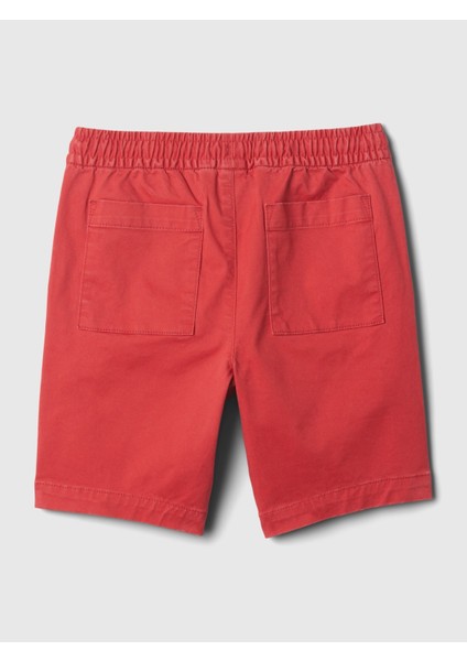 Erkek Çocuk Kırmızı Twill Easy Şort