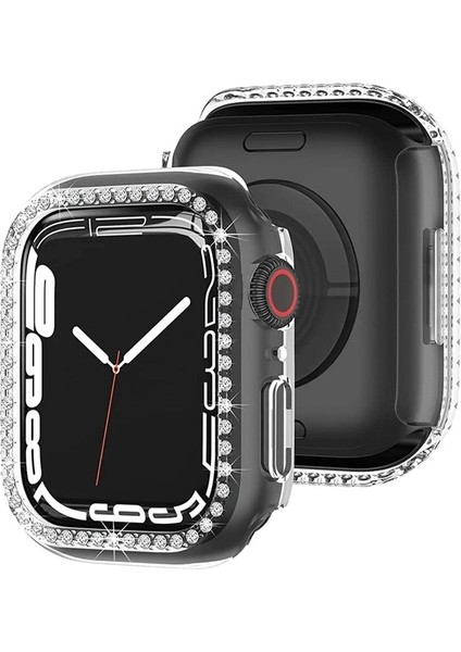 Renksiz Apple Watch 42 mm Uyumlu Kasa Koruyucu Taşlı Renkli Sert Pc 360 Tam Koruma Ekran Koruyucu Gard fiyatları