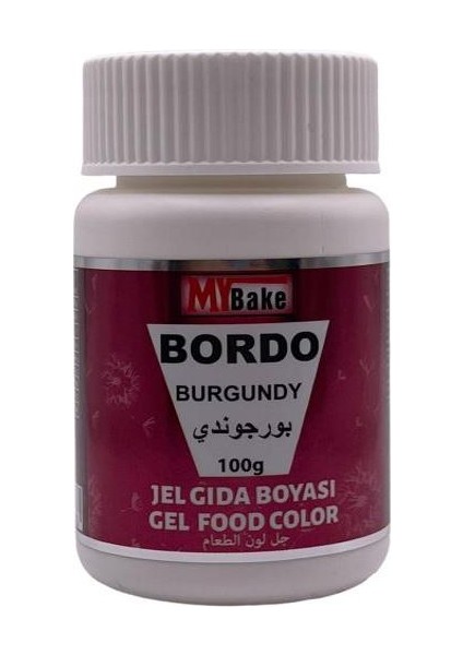 Jel Gıda Boyası Bordo 100 gr
