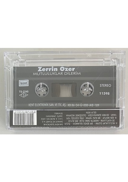 Zerrin Özer Mutluluklar Dilerim Kaset (Orjnal Dönem Baskı Kaset)