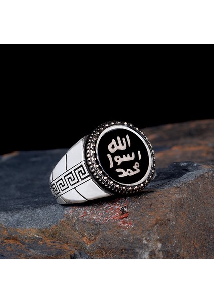 925 Ayar Gümüş Peygamber Efendimiz (Sav) Mührü Model Erkek Yüzük modelleri