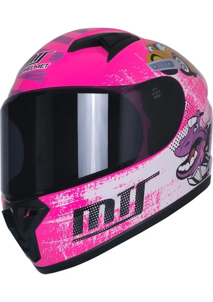 Motosiklet ve Bisiklet Mini Çocuk Kaskı Full Face Ce Sertifikalı Child Motor Kask Pink fiyatları