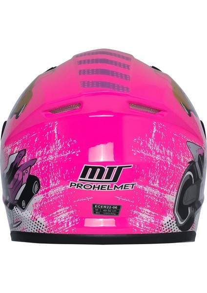 Motosiklet ve Bisiklet Mini Çocuk Kaskı Full Face Ce Sertifikalı Child Motor Kask Pink fırsatları