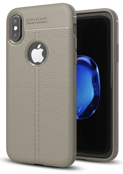 Apple iPhone x Uyumlu Kılıf Niss Silikon Kapak, Gri