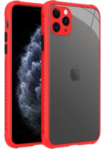 Apple iPhone 11 Pro Max Uyumlu Kılıf Kaff Kapak, Kırmızı