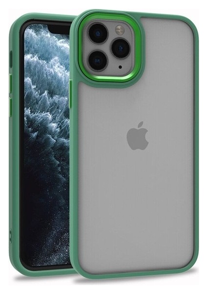 Apple iPhone 11 Pro Uyumlu Kılıf Flora Kapak, Yeşil