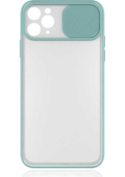 Apple iPhone 11 Pro Max Uyumlu Kılıf Lensi Kapak, Turkuaz