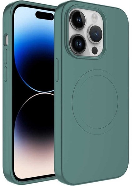 Apple iPhone 11 Pro Max Uyumlu Kılıf Magsafe Wireless Şarj Özellikli Pastel Renk Silikon Plas Kapak, K