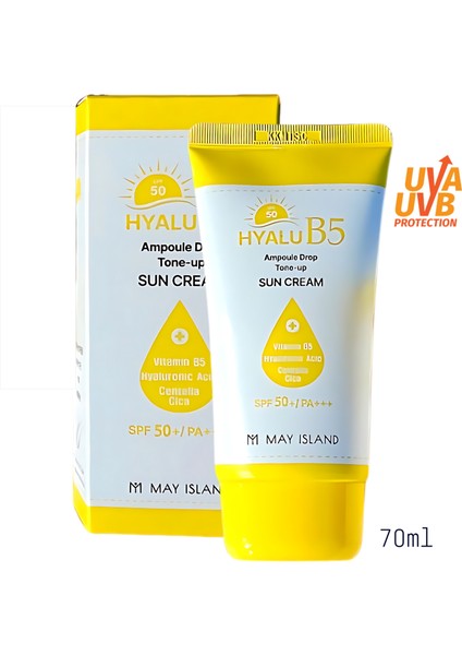Mayisland Hyalu B5 Ampul Damla Tonlandırıcı Güneş Kremi Spf 50+ / Pa+++ 70ml