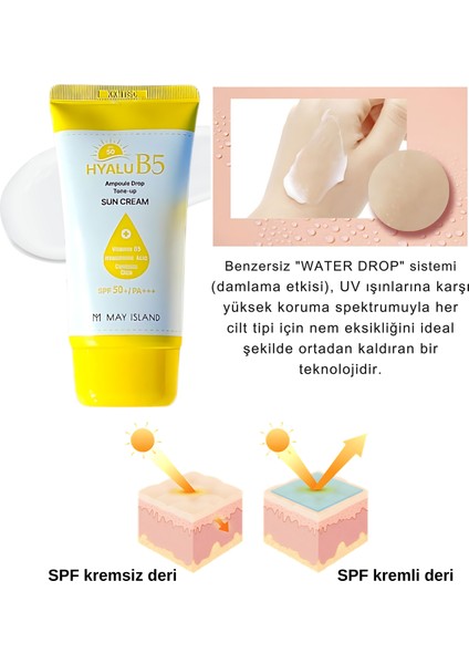 Mayisland Hyalu B5 Ampul Damla Tonlandırıcı Güneş Kremi Spf 50+ / Pa+++ 70ml indirimleri