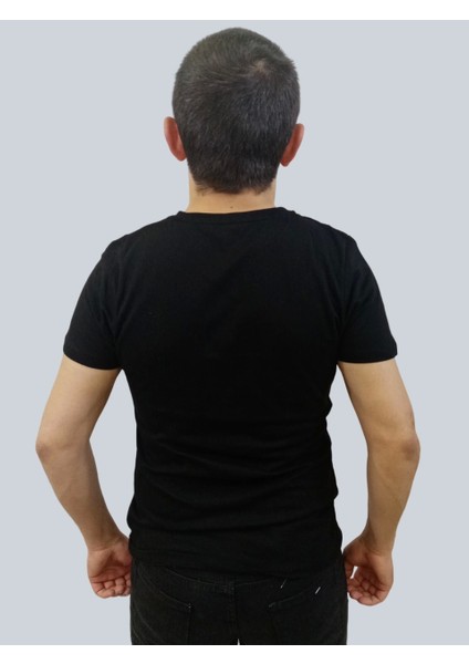 Erkek Magic Sıfır Yaka Siyah Tişört modelleri