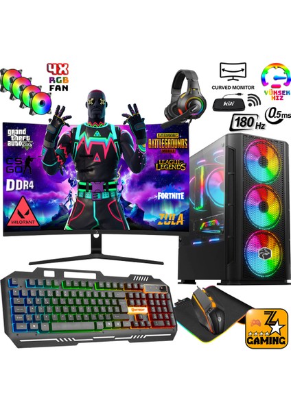 Icaris X40 Ryzen 5 3600 16GB 512GB Nvme M.2 SSD RTX3060 12GB 27" 165Hz Oyuncu Masaüstü Bilgisayar