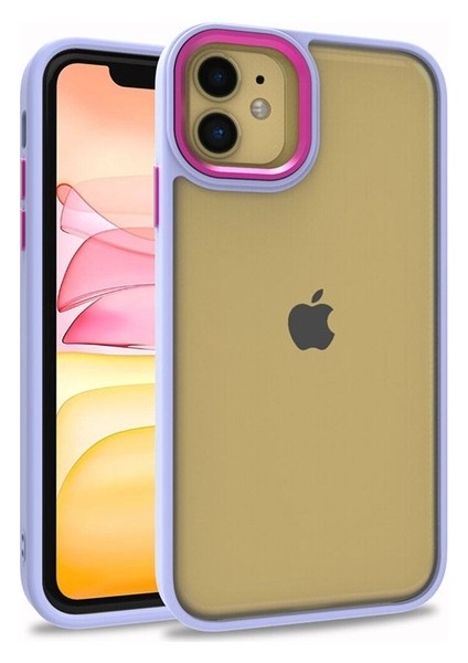 Apple iPhone 11 Uyumlu Kılıf Flora Kapak, Lila