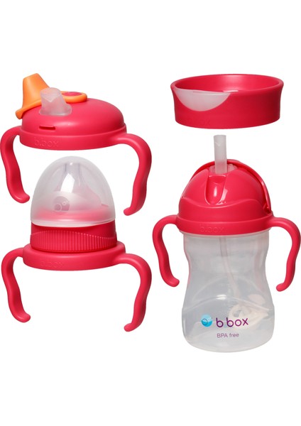 4-In-1 Alıştırma Bardakları Beslenme Geçiş Seti, Avantaj Paketi, Pembe, 4 Parça, 240 ML,12AY+