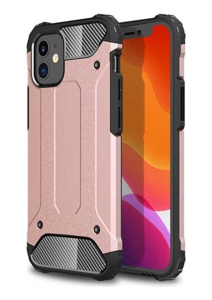 Apple iPhone 12 Mini Uyumlu Kılıf Crash Silikon Kapak, Rose Gold