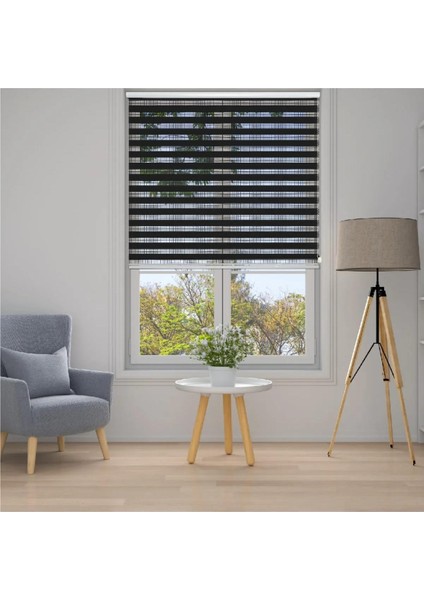 Siyah Zebra Stor Perde (Siyaha Siyah) fiyatları