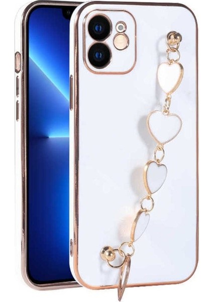 Apple iPhone 11 Uyumlu Kılıf Kalbim Kapak, Beyaz