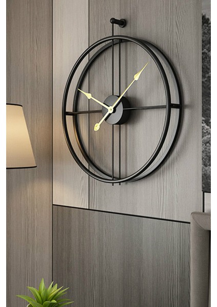 Modern Siyah Duvar Saati 75x85 cm, İspanyol Tarzı, Dekoratif ve Şık Tasarım