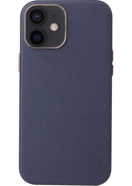 Apple iPhone 12 Mini Uyumlu Kılıf Eyzi Kapak, Lacivert