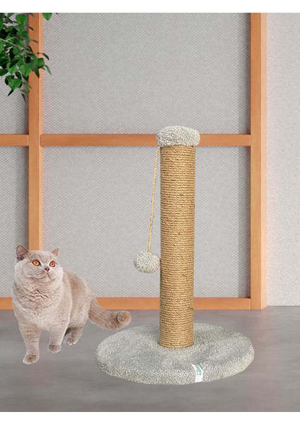 Yuvarlak Ponponlu Kedi Tırmalama Direği 52 cm Kedi Tırmalama Tahtası fiyatları