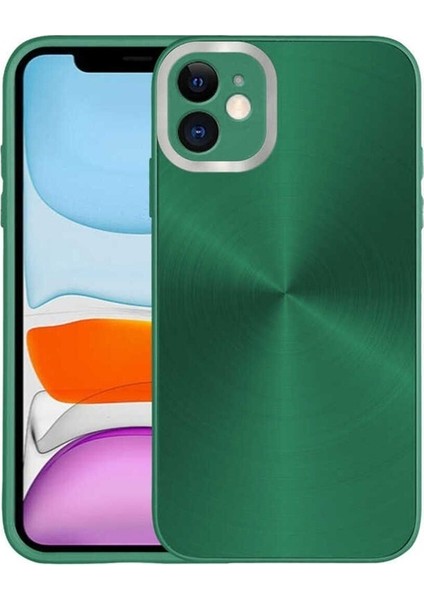 Apple iPhone 11 Uyumlu Kılıf Kamera Korumalı Sert Desa Kapak, Koyu Yeşil