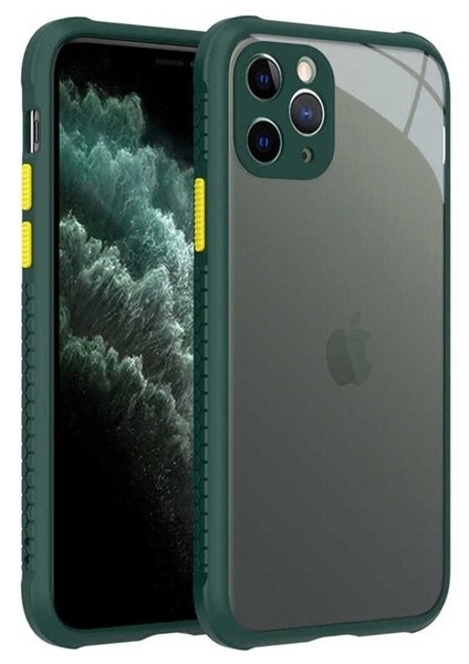 Apple iPhone 11 Pro Uyumlu Kılıf Kaff Kapak, Koyu Yeşil