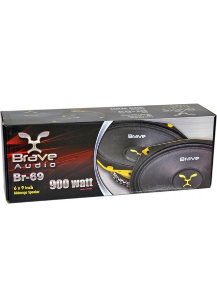Brave Audio Hoparlör 16X22 cm - 6x9 Inç Midrange 900W (100W Rms) Br-69