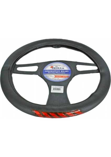 Direksiyon Kılıfı Fosforlu 38 cm Siyah (Ok Işareti Kırmızı) A-20