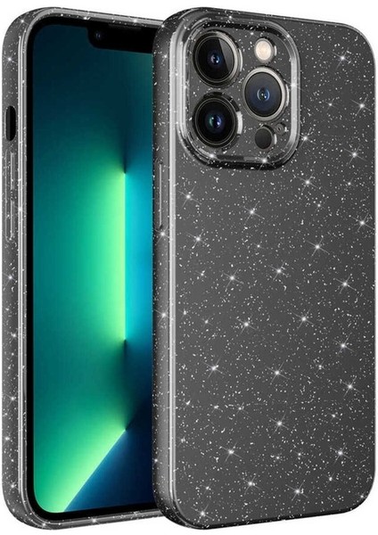 Apple iPhone 12 Pro Max Uyumlu Kılıf Kamera Korumalı Simli Lüks Koton Kapak, Gri