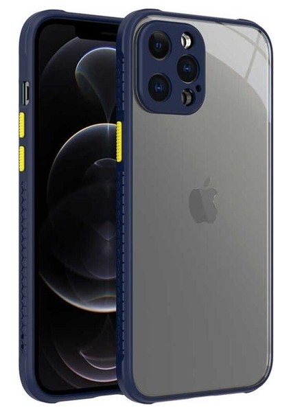 Apple iPhone 12 Pro Max Uyumlu Kılıf Kaff Kapak, Lacivert