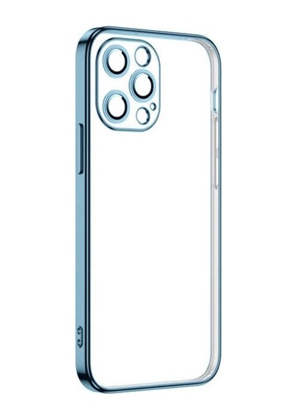 Apple iPhone 12 Pro Max Uyumlu Kılıf Krep Kapak, Mavi