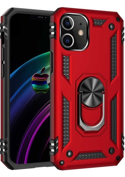 Apple iPhone 12 Mini Uyumlu Kılıf Vega Kapak, Kırmızı