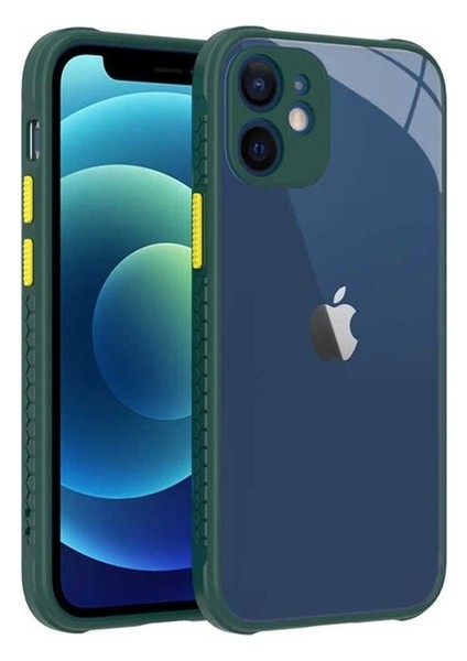 Apple iPhone 12 Mini Uyumlu Kılıf Kaff Kapak, Koyu Yeşil
