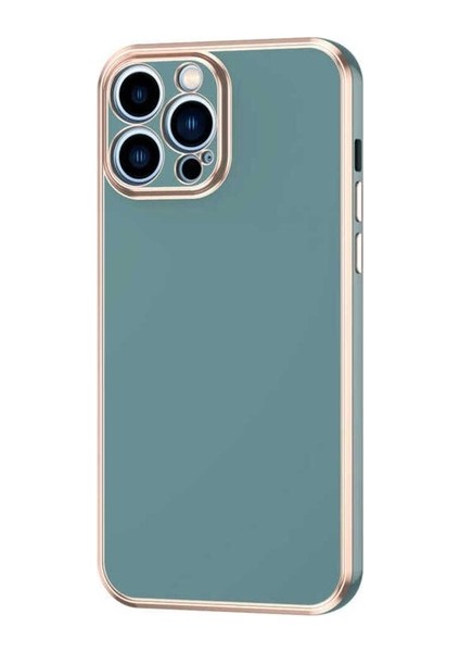 Apple iPhone 12 Pro Max Uyumlu Kılıf Bark Kapak, Petrol Yeşil