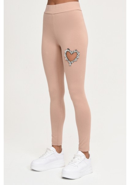 Fancy Kadın Kalp Detaylı Yüksel Bel Slim Fit Tayt modelleri