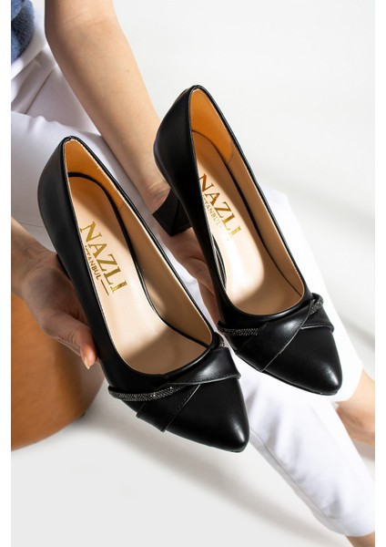 Kadın Şampanya Topuk Stiletto Şerit Taşlı 7 cm Günlük Kadın Abiye Topuklu Ayakkabı fırsatları