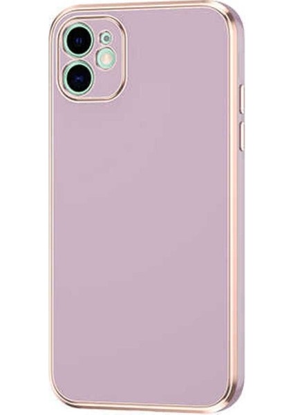 Apple iPhone 12 Uyumlu Kılıf Bark Kapak, Lila