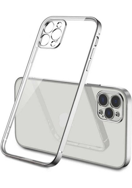 Apple iPhone 12 Pro Uyumlu Kılıf Gbox Kapak, Gümüş