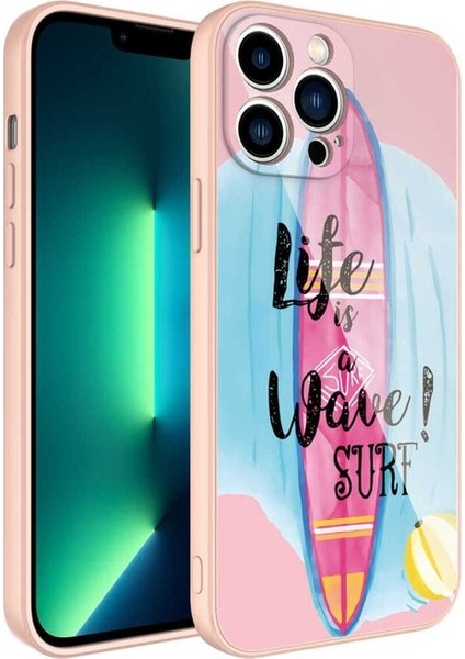 Apple iPhone 13 Pro Max Uyumlu Kılıf Kamera Korumalı Desenli Sert Silikon Epoksi Kapak, NO10
